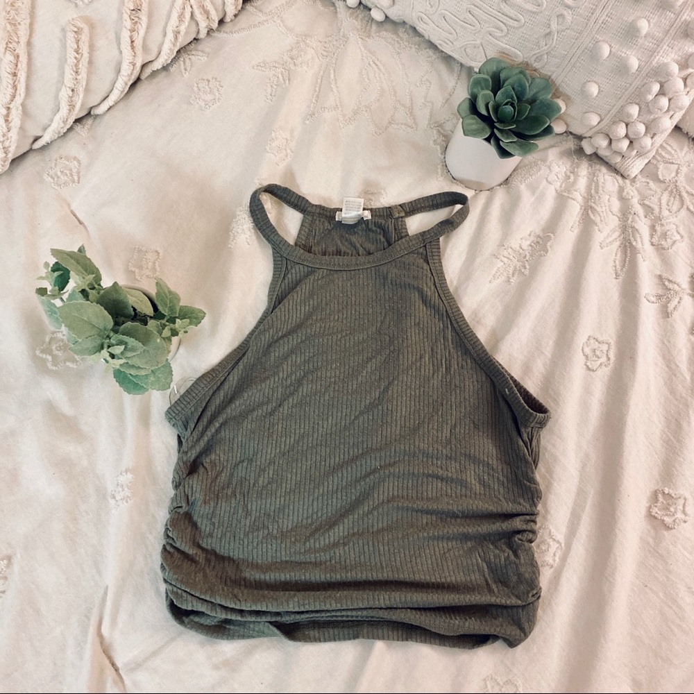 Green Cropped Top